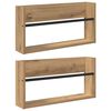 vidaXL Scaffale per riviste 2 pz Rovere artigianale 60 x 12 x 30 cm