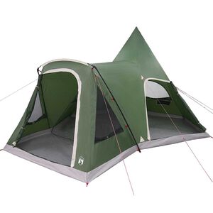 vidaXL Tenda Teepee con tetto Verde 545 x 450 x 295 cm