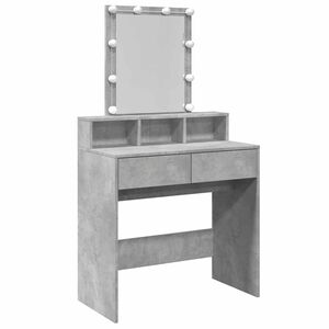 vidaXL Toeletta con LED Grigio Cemento 80x41x144,5 cm