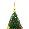 vidaXL Albero di Natale Preilluminato con Palline Verde 150 cm