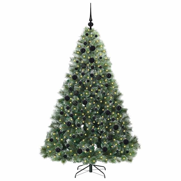 vidaXL Albero di Natale artificiale con 300 LED Verde 180 cm PE e PVC