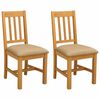 vidaXL Sedia da pranzo VENLO 2 pz Legno di Quercia Massello Beige