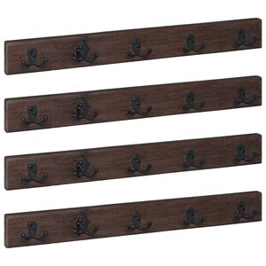 vidaXL Gruccia Marrone 60 x 7 x 8 cm Legno Recuperato Massello