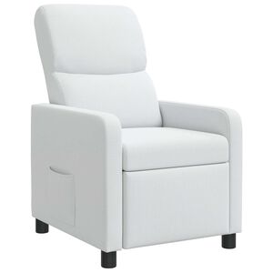 vidaXL Poltrona reclinabile Bianco Tessuto