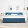 vidaXL Letto a molle con materasso Blu Scuro 200 x 200 cm Velluto