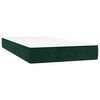 vidaXL Giroletto a Molle con Materasso Verde Scuro 200x200 cm Velluto