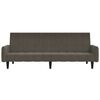 vidaXL Divano Letto a 2 Posti con Poggiapiedi Grigio Scuro Microfibra