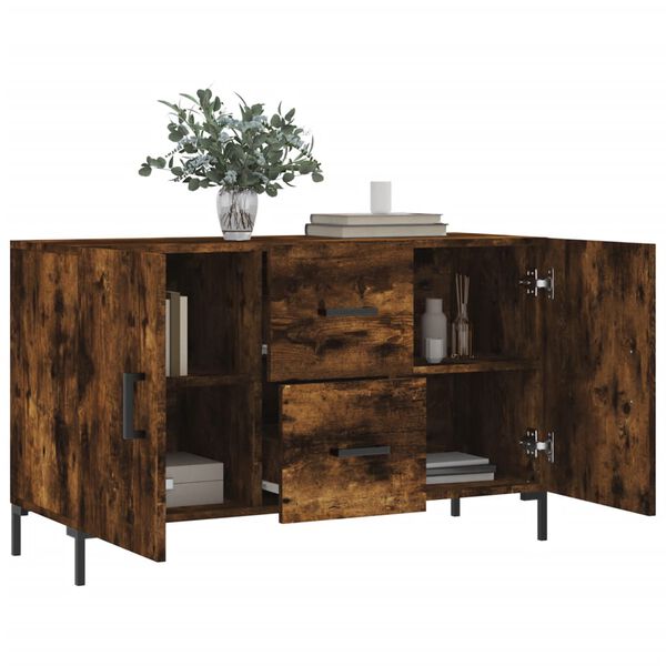 vidaXL Credenza Rovere Fumo 100x36x60 cm in Legno Multistrato