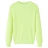 vidaXL Maglione da Bambina Lavorato a Mano Giallo Neon 116