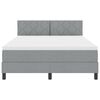 vidaXL Letto a molle con materasso Grigio chiaro 160 x 200 cm Tessuto