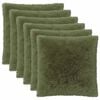 vidaXL Federa 6 pcs HEERLEN Verde 60 x 60 cm Fleece PV