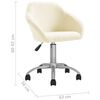 vidaXL Sedie da Pranzo Girevoli 2 pz Crema in Tessuto