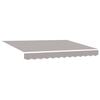 vidaXL Cornice per Tenda Manuale con LED Grigio chiaro 3 x 2,5 m