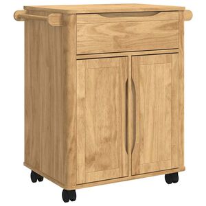 vidaXL Carrello da Cucina FLORO Marrone cerato 72,5 x 45 x 80 cm