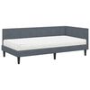 vidaXL Struttura Letto Angolare con Materasso 2 pcs Grigio Velluto