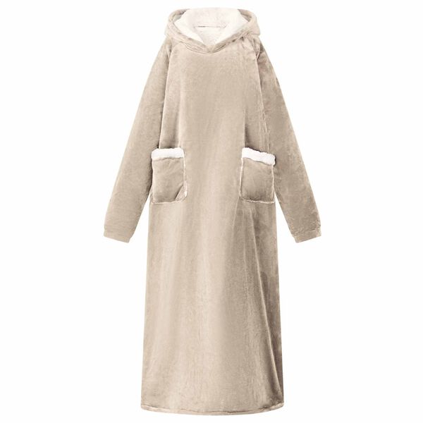 vidaXL Felpa coperta Beige xl Pile e Flanella