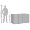 vidaXL Contenitore da Giardino in Rattan PE 194x100x103 cm Grigio