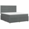 vidaXL Letto box spring con materasso Grigio Scuro 140 x 190 cm