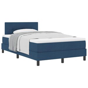 vidaXL Letto a molle con testiera Blu 120 x 200 cm Tessuto