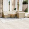 vidaXL Set Divani da Giardino 11 pz con Cuscini Beige in Polyrattan