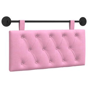 vidaXL Testata appesa Montaggio a parete Rosa 100 x 55 x 7 cm Tessuto