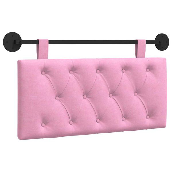 vidaXL Testata appesa Montaggio a parete Rosa 100 x 55 x 7 cm Tessuto