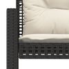 vidaXL Set Divani da Giardino 4 pz con Cuscini Nero Polyrattan Vetro