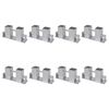 vidaXL Set Supporti per Legna da Ardere 8 pz in Acciaio Argento