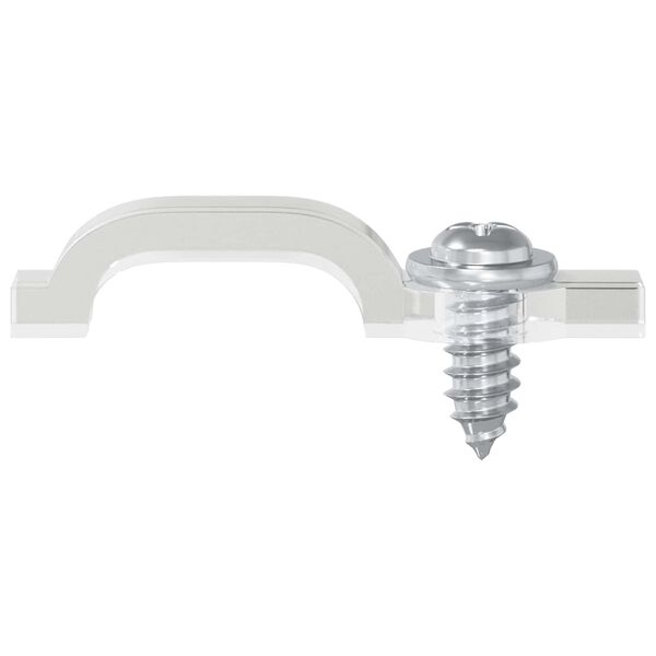 vidaXL Clip per Striscia LED 12 pcs Trasparente 23,8 x 7,3 x 4,3 mm