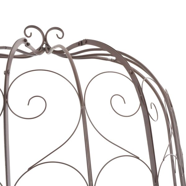 vidaXL Panchina da Giardino 95 cm in Ferro Marrone Anticato