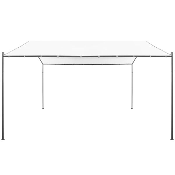 vidaXL Gazebo da Giardino 400x400x260 cm Bianco 180 g/m²