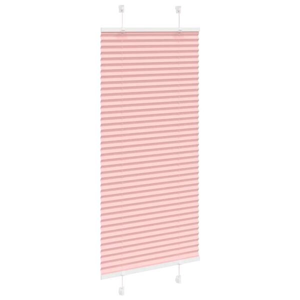 vidaXL Tenda Plissettata Rosa 65x150 cm Larghezza Tessuto 64,4 cm