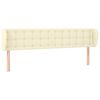 vidaXL Testiera ad Orecchio Crema 203x23x78/88 cm in Similpelle