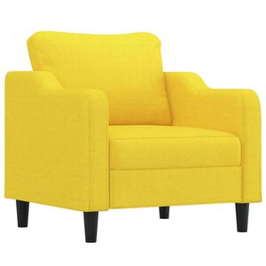 vidaXL Poltrona Giallo Chiaro 60 cm in Tessuto