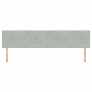 vidaXL Testiera Grigio chiaro 200 cm Velluto