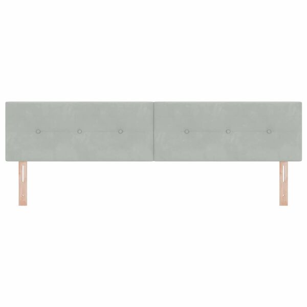 vidaXL Testiera con testiera Grigio chiaro 200 cm Pelle Sintetica