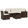 vidaXL Set Divano da Giardino 6 pz con Cuscini Marrone in Polyrattan