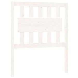 vidaXL Testiera per Letto Bianca 80,5x4x100 cm Legno Massello di Pino