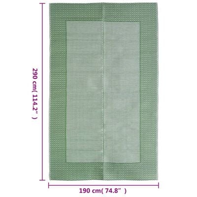 vidaXL Tappeto da Esterno Verde 190x290 cm in PP