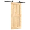 vidaXL Porta scorrevole Naturale e Nero 90 x 210 cm