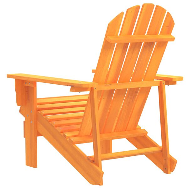 vidaXL Sedia Giardino Adirondack in Legno Massello di Abete Arancione