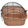 vidaXL Cestino Anteriore Bici con Copertura 50x45x35cm Salice Naturale
