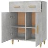 vidaXL Credenza Grigio Cemento 69,5x34x89 cm in Legno Multistrato
