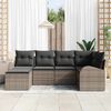 vidaXL Set Divano da Giardino 6 pcs Grigio polyrattan