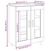 vidaXL Credenza 69,5x34x90 cm in Legno Multistrato Bianco Lucido