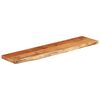 vidaXL Mensola a Muro 80x20x2,5cm Rettangolare Legno Acacia Bordi Vivi