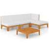 vidaXL Set Divani da Giardino 5 pz con Cuscini in Massello di Acacia
