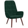 vidaXL Sedia Relax Verde Scuro in Velluto