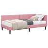 vidaXL Struttura Letto Angolare con Materasso 2 pz Rosa 90 x 190 cm