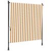 vidaXL Tenda a Rullo Esterno Arancio Bianca 150x270 cm Tessuto Acciaio